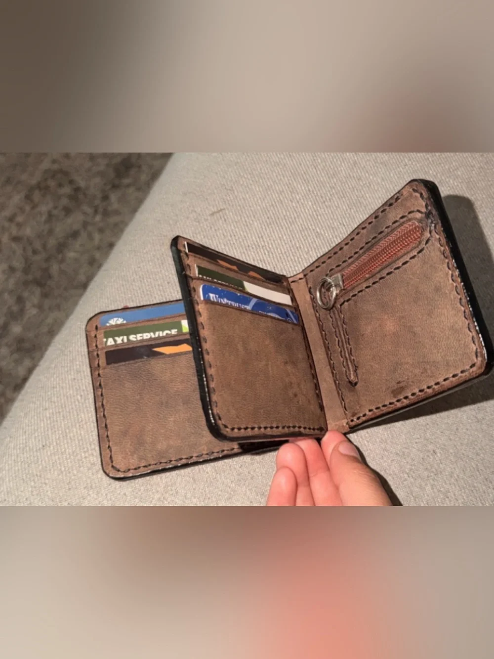 Handmade Tooled Leather Bifold Wallet | Genuine Brown Western Floral Wallet